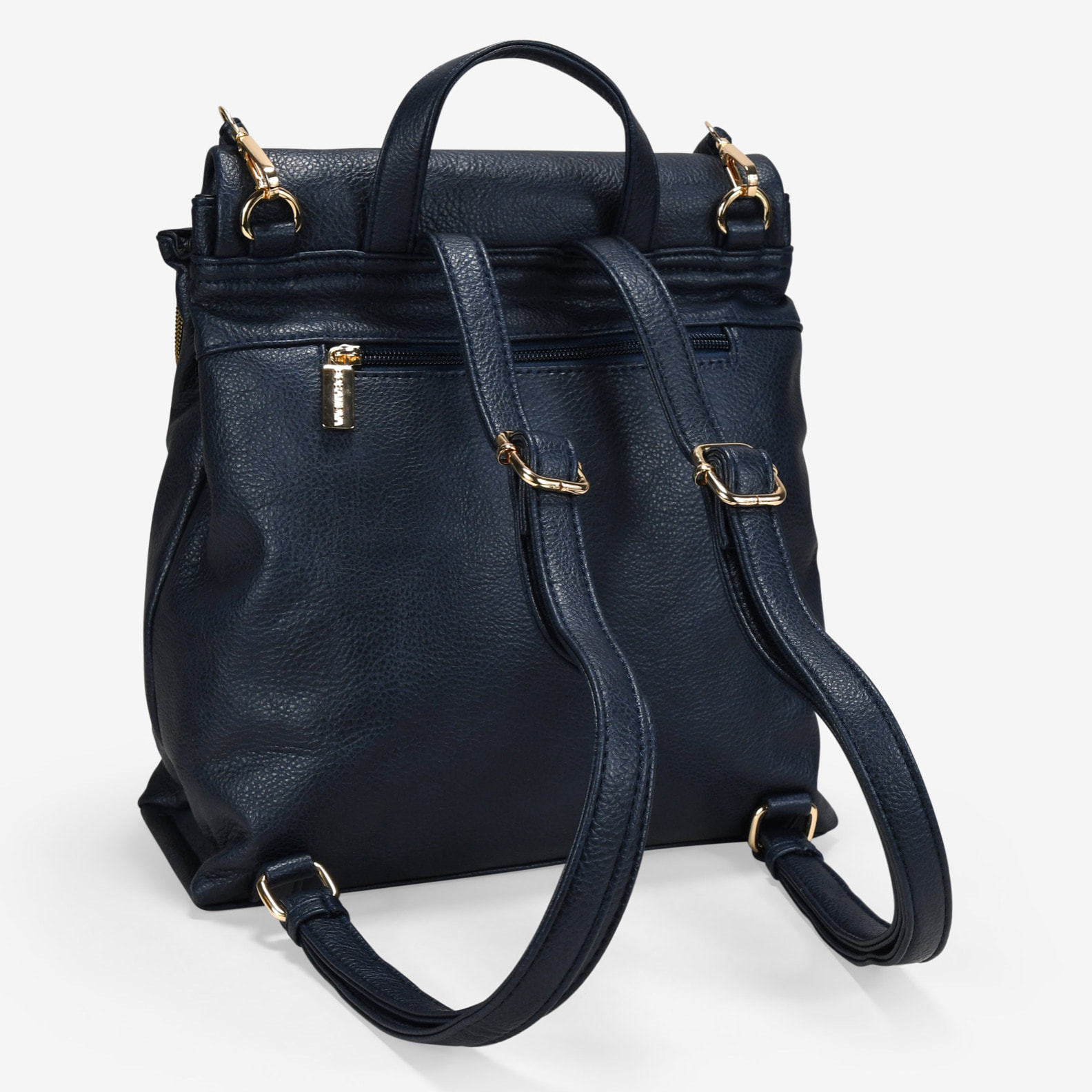 Mochila casual azul marino con solapa