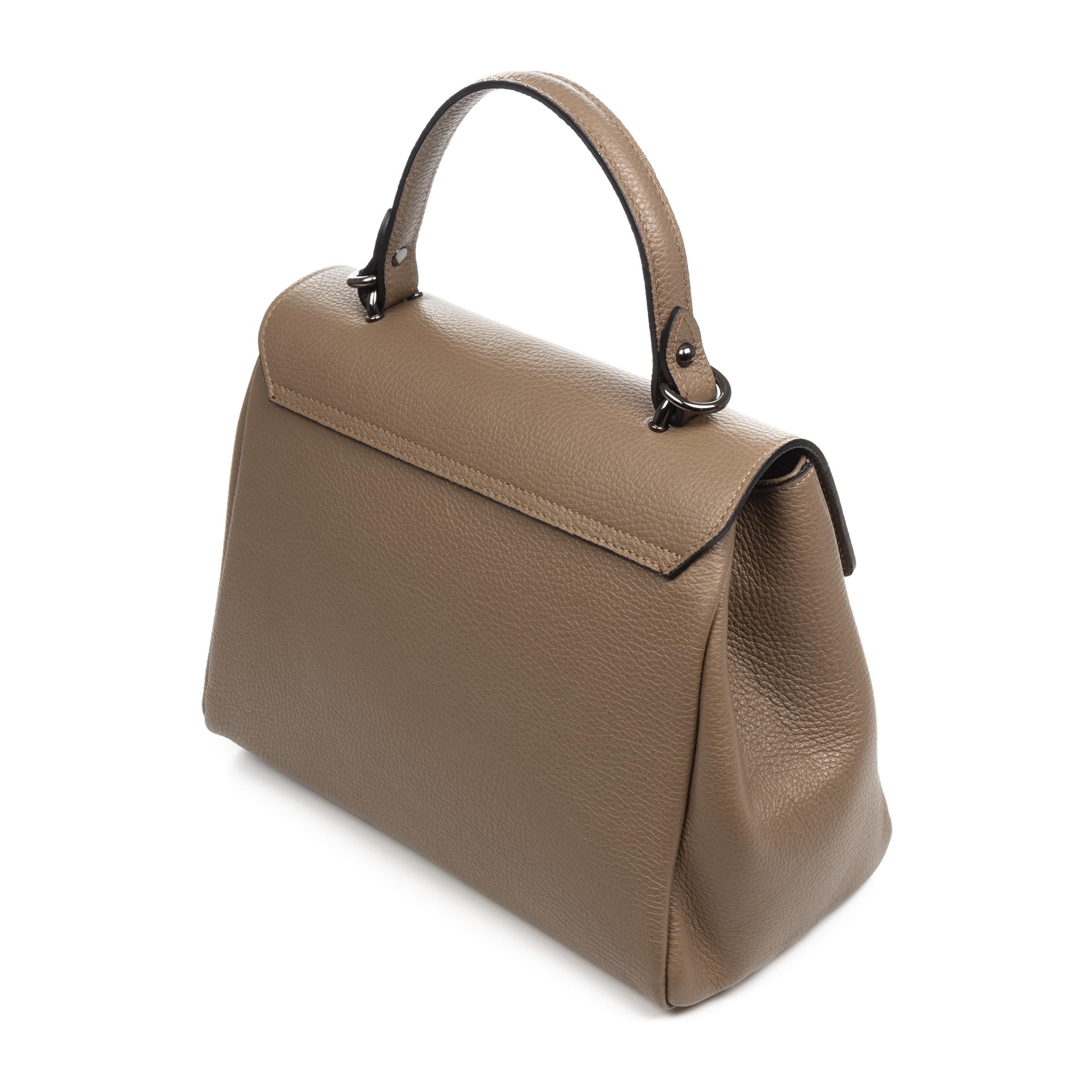 FIRENZE ARTEGIANI Arcisate bolso Tote mujer. Piel auténtica acabado Dollaro. Fabricado en Italia 29x14x23 Cm. Color: Taupe