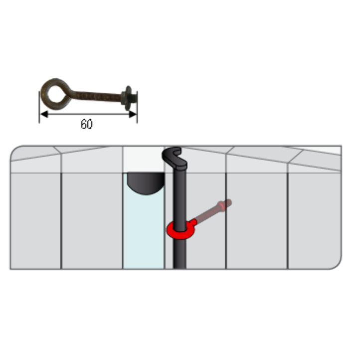 Lacet écrou TORBEL pour espagnolette cataphorèse - 745603