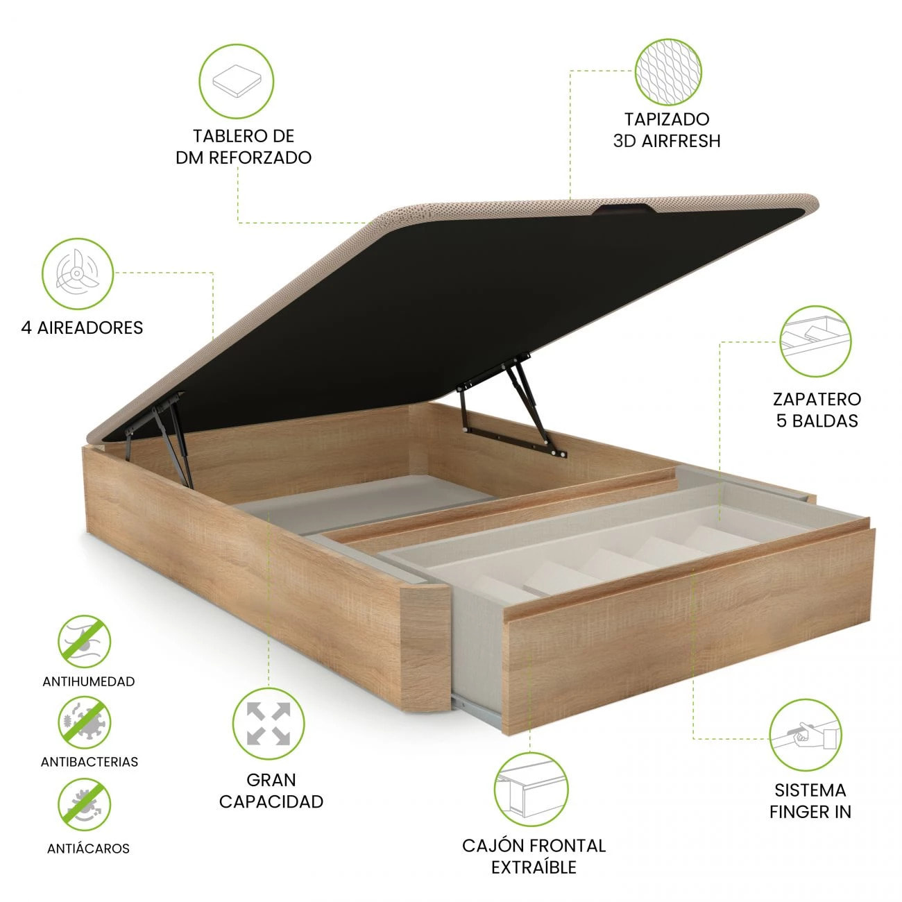 Canapé Luxury Premium 3D Roble