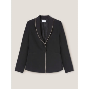 Motivi - Giacca blazer monopetto con bordo gioiello - Nero