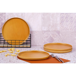 Assiette SCANDI Ø27,5cm - 4 pièces - Ocre