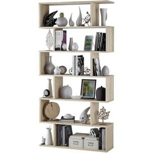 Libreria da Terra Con Mensole Zig Zag Friburgo Plus 192 x 80 x 25 cm Rovere