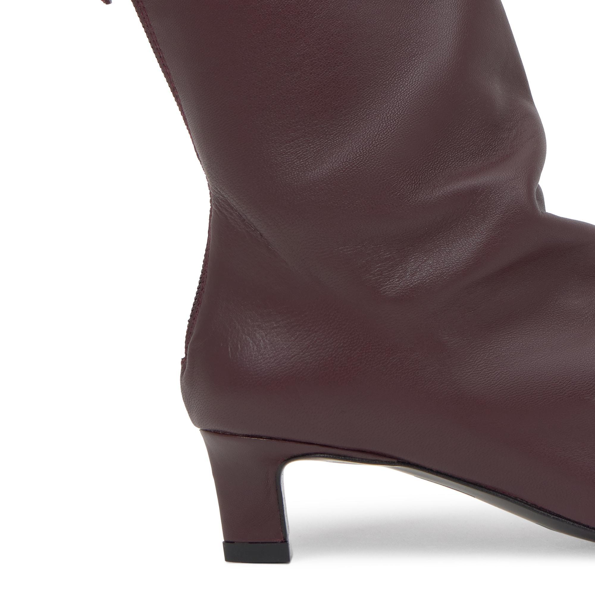 Botín de tacón Alegra en napa con cierre de cremallera