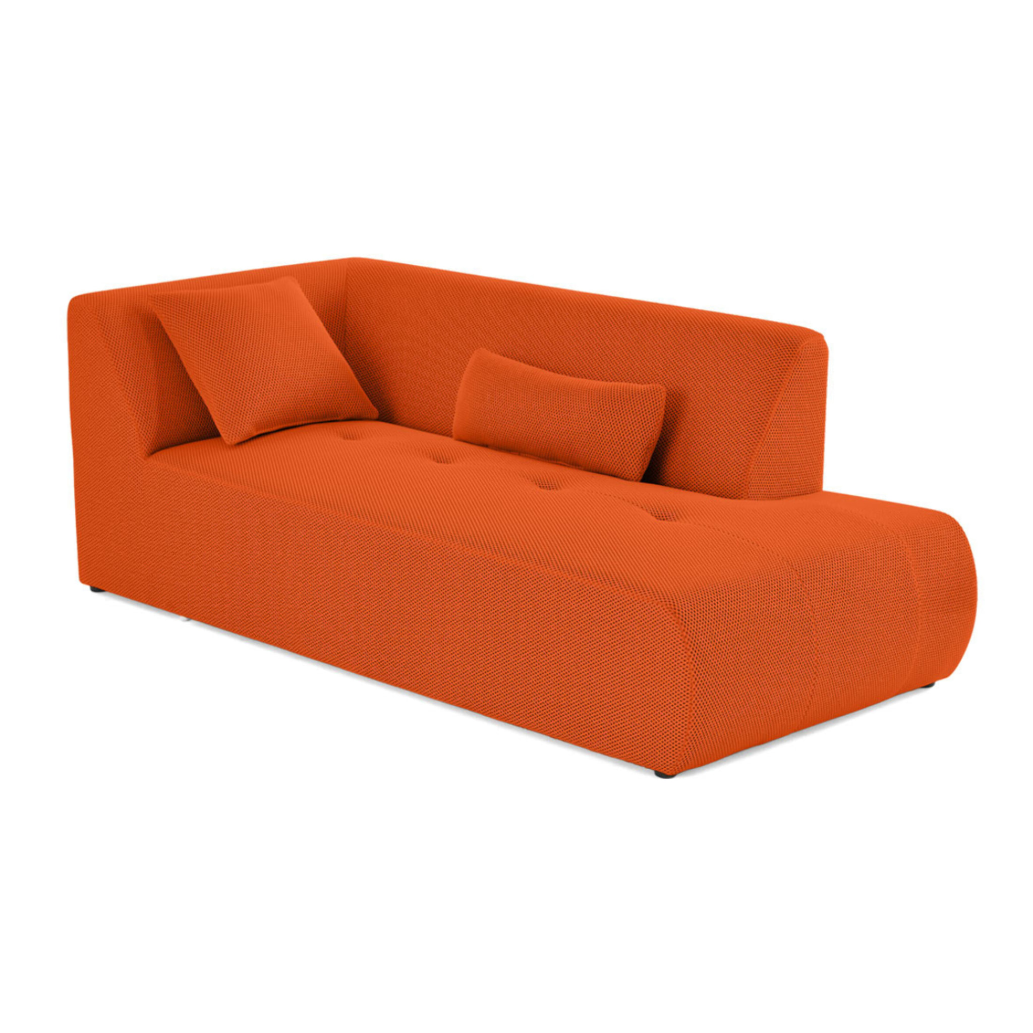 Onyx - canapé panoramique modulable d'angle droit - 7 places - en tissu mailles 3D - Orange
