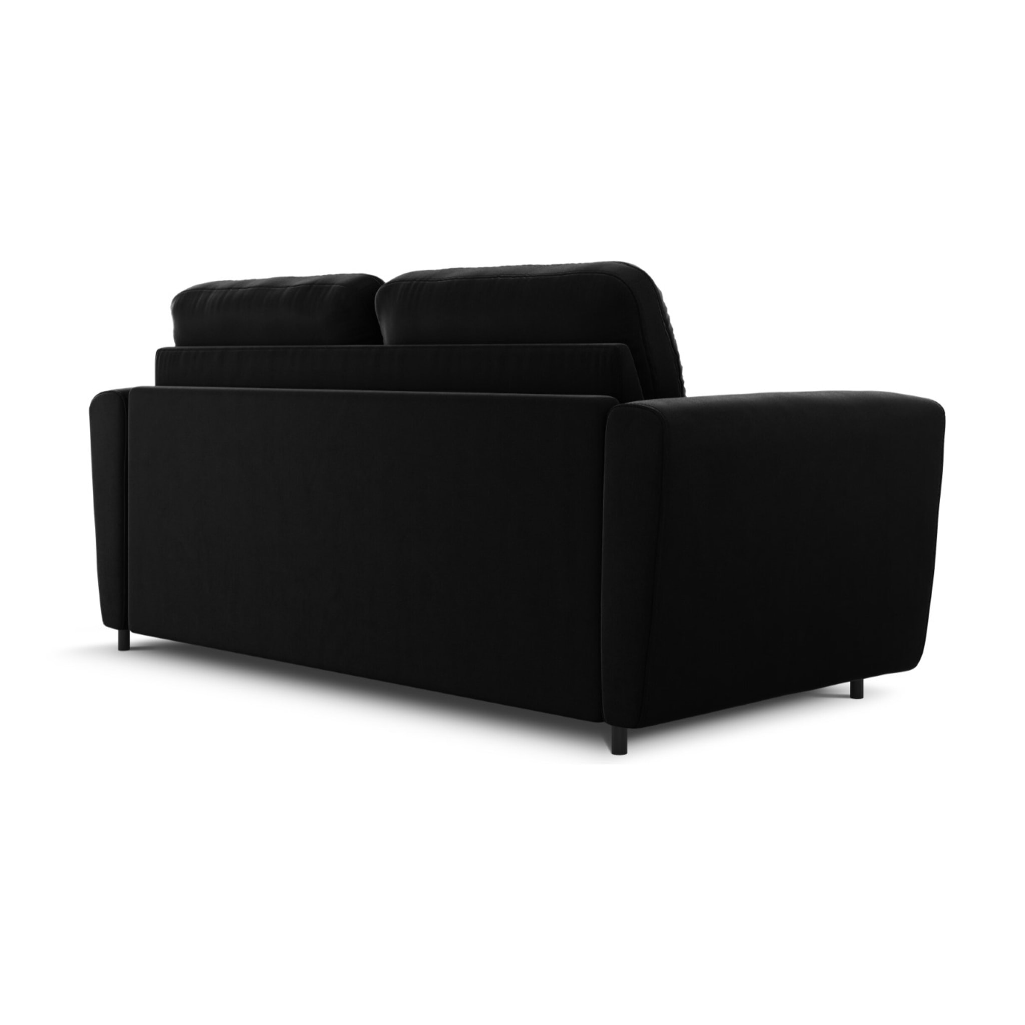 Canapé convertible "Audra" 3 places en velours noir