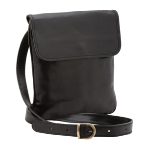 Borsa a tracolla da uomo in vera pelle - Modello False - Made in Italy - 25.0 x 23.0 x 4.0 cm