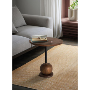 Mesas Auxiliare de Madera de Mango 45 Cm Estilo Rústico Moderno