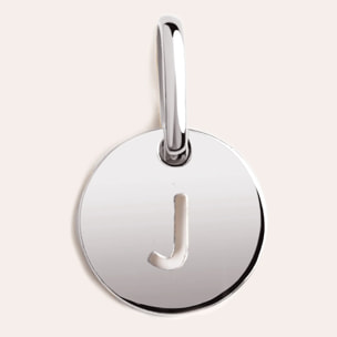 Charm Mini Medallion Letter in Argento