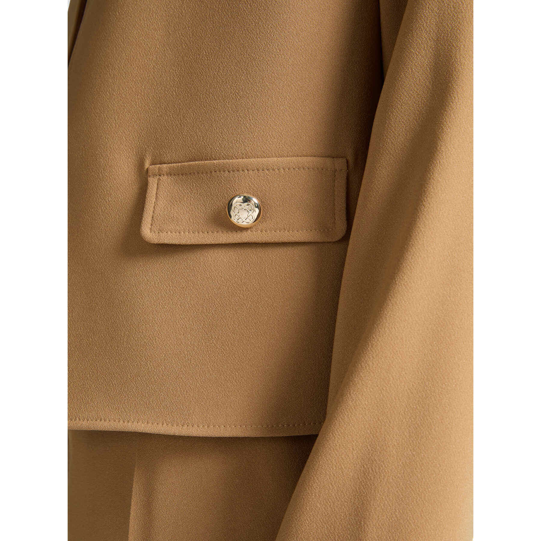 Elena Mirò - Chaqueta corta de cuello redondo - Beige