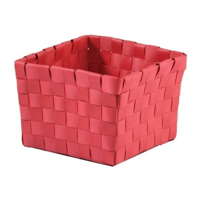 Panier de rangement 14x14x9cm Rouge MSV