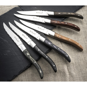 Louis - Coffret 6 couteaux steak royal Hêtre