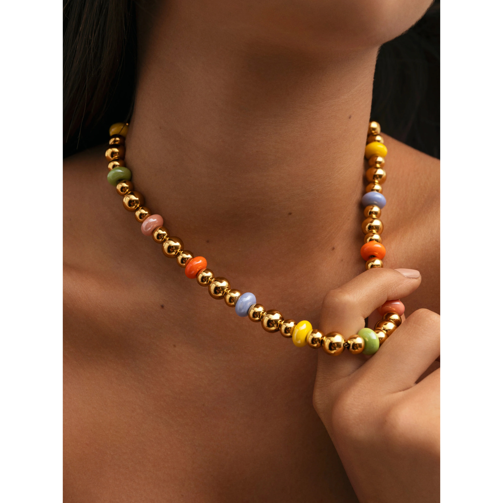 Collana Color Bomb Acciao Placcato Oro