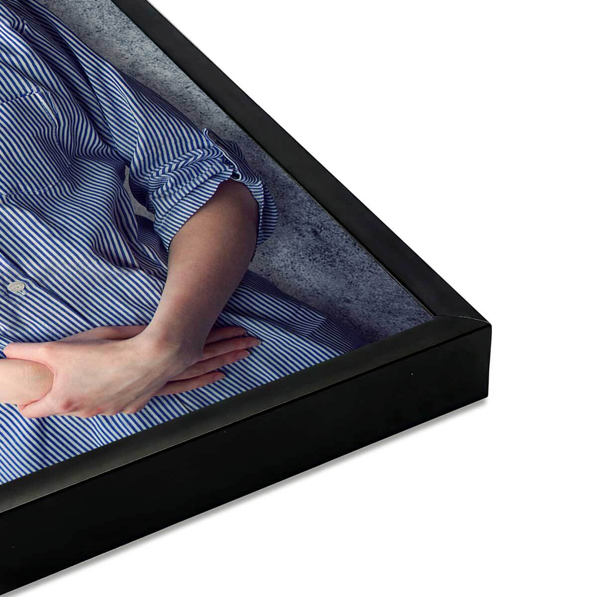 Affiche encadrée chien élégant style portrait Affiche + cadre en métal - Noir