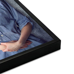 Affiche encadrée chien élégant style portrait Affiche + cadre en métal - Noir