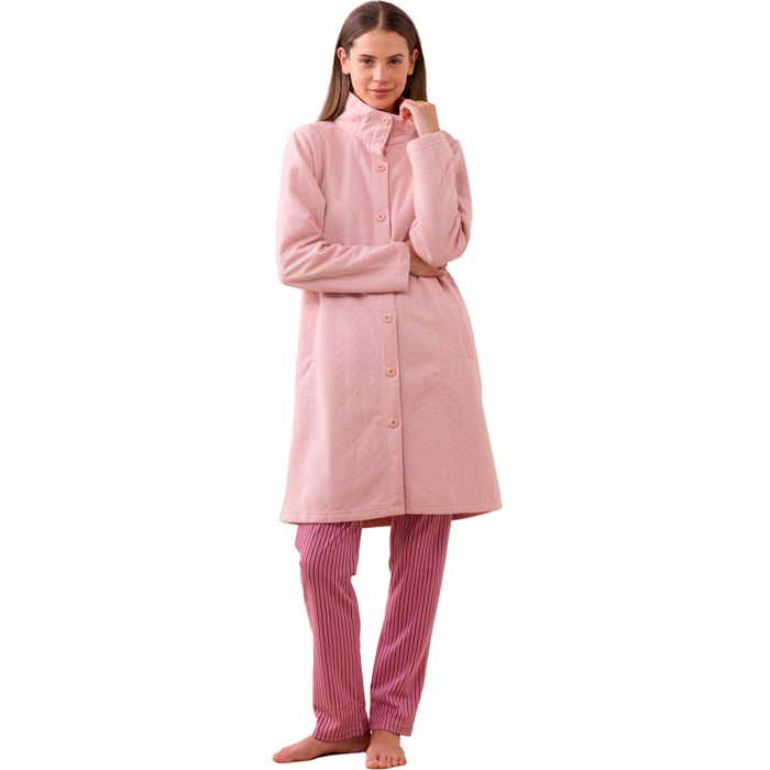 Vestaglia donna unity in metelassè con bottoni Noidinotte