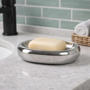 Porte savon céramique DAKHLA Argent MSV