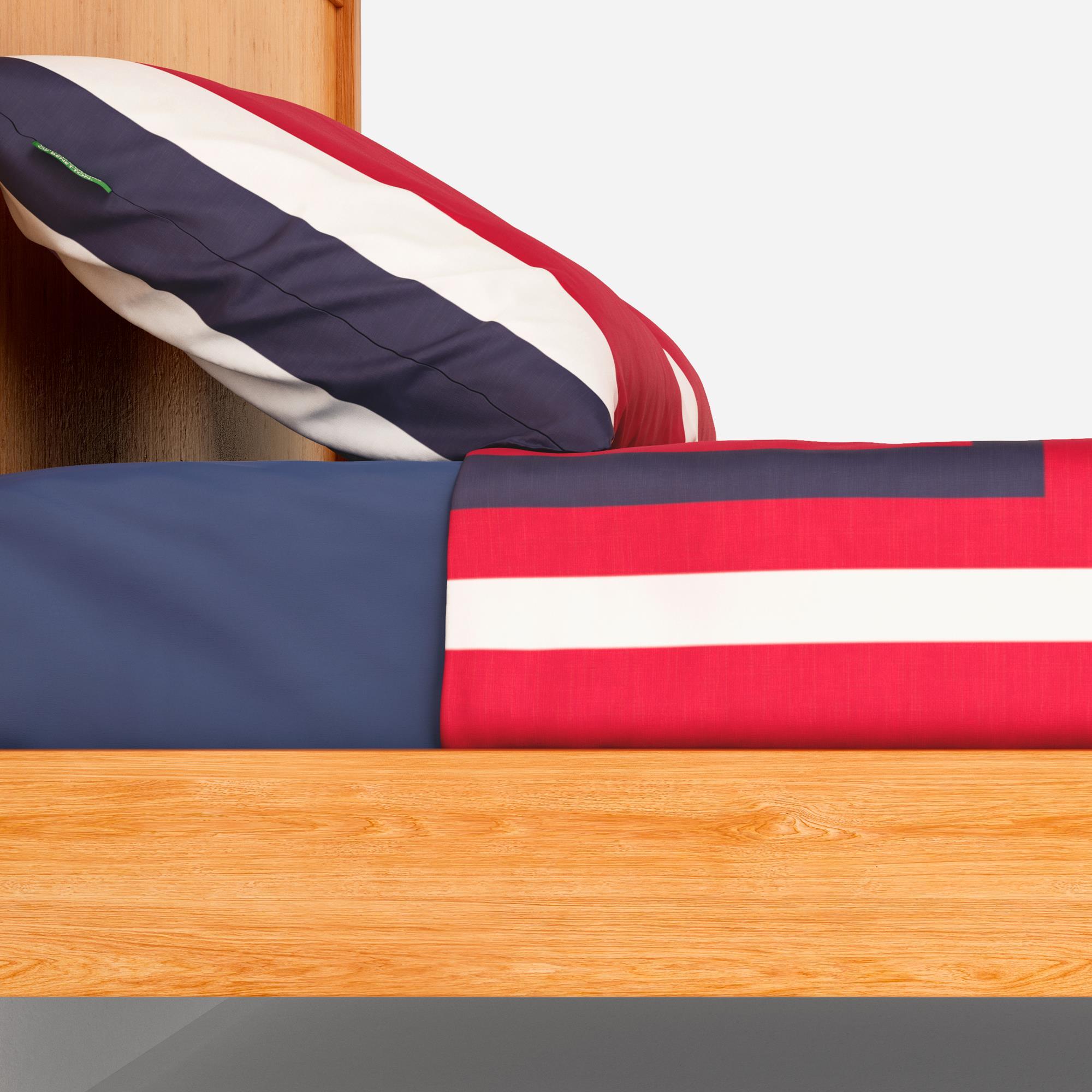 set de sabanas 4pcs cama doble: sabana encimera + sabana bajera + 2 fundas de almohada Benetton fruits