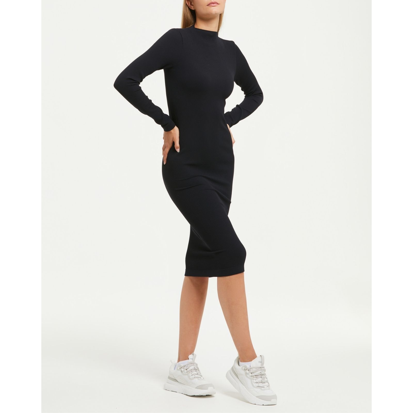Abito midi manica lunga seamless