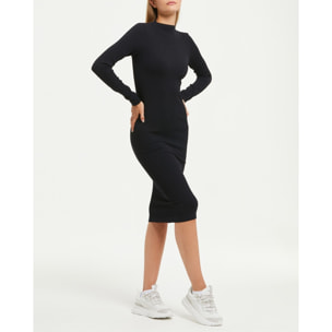 Abito midi manica lunga seamless