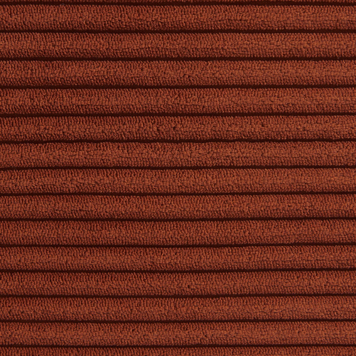 Chauffeuse velours côtelé 2 places terracotta L 91 x P 105 x H 72 cm - SOKOL