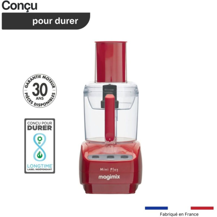 Robot multifonction MAGIMIX 18253F Mini Plus Rouge