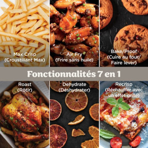 Friteuse sans huile NINJA CRISPi PRO 7-en1, 2 récipients en verre de 5.7 et 2.3L,  AS101EULG beige