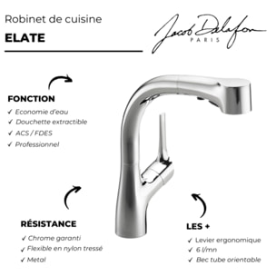 Robinet de cuisine avec douchette Elate