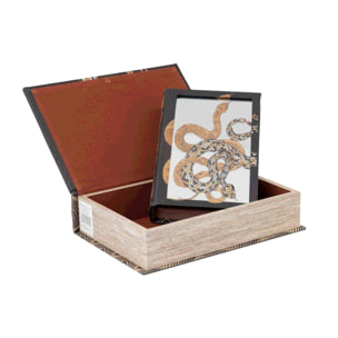 Set 2 Cajas Libro Espejo 21x7x30 / 16x5x24 Cm