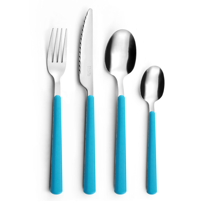 Tonus Bleu Turquoise - Ménagère 48 pièces