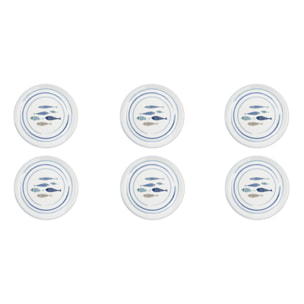 Set 6 Piatti Pizza Excelsa – North Sea, Porcellana Bianco