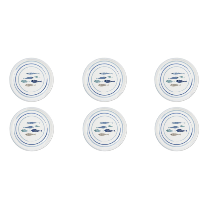 Set 6 Piatti Pizza Excelsa – North Sea, Porcellana Bianco