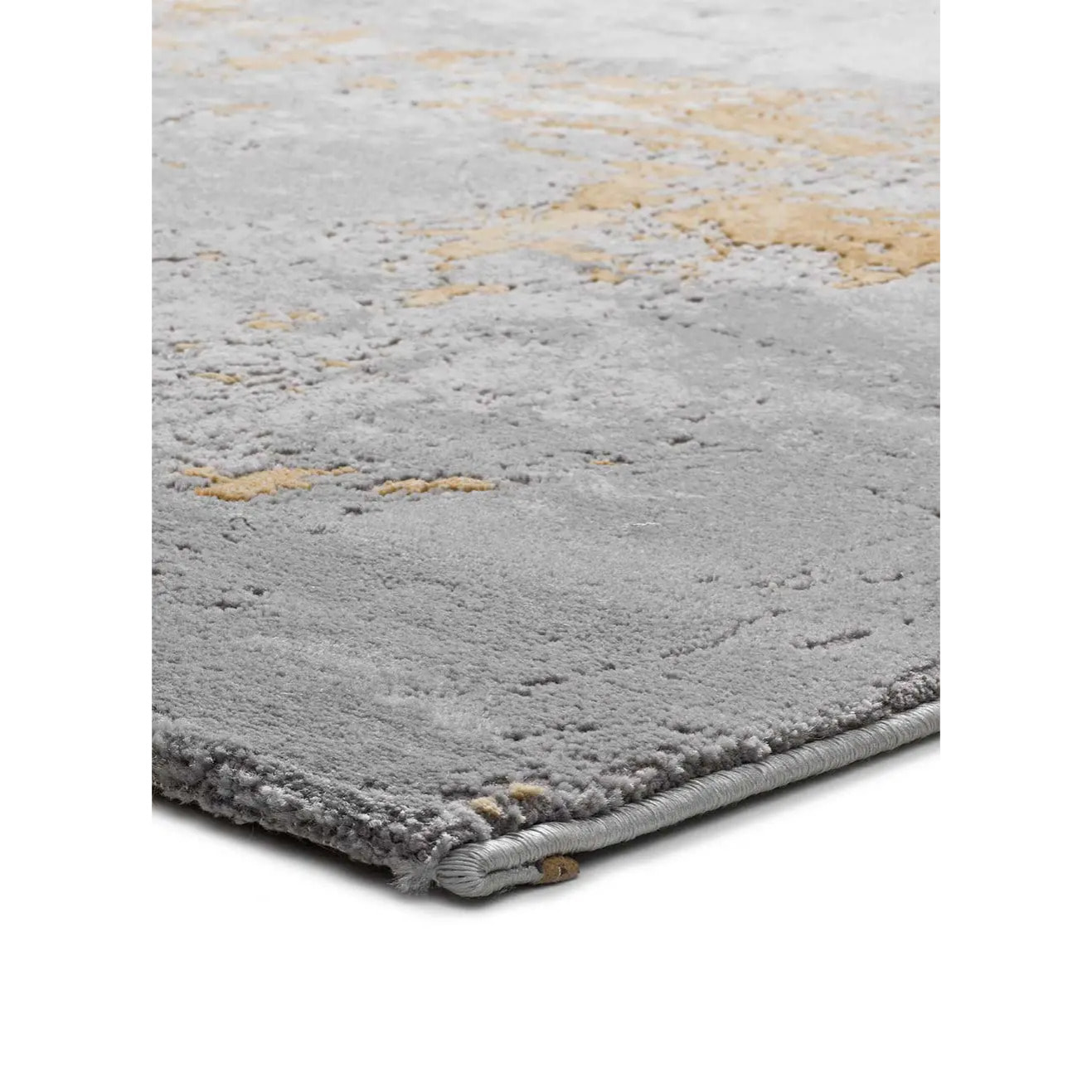 MESINA Alfombra abstracta de pelo corto mostaza, varias medidas disponibles.