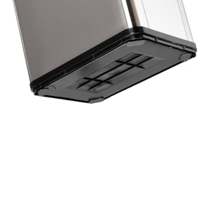 Well home - cubo de basura inteligente sin patas con apertura automática o contacto manual, 40l, alto: 55,5 (x35,5x26), gris.