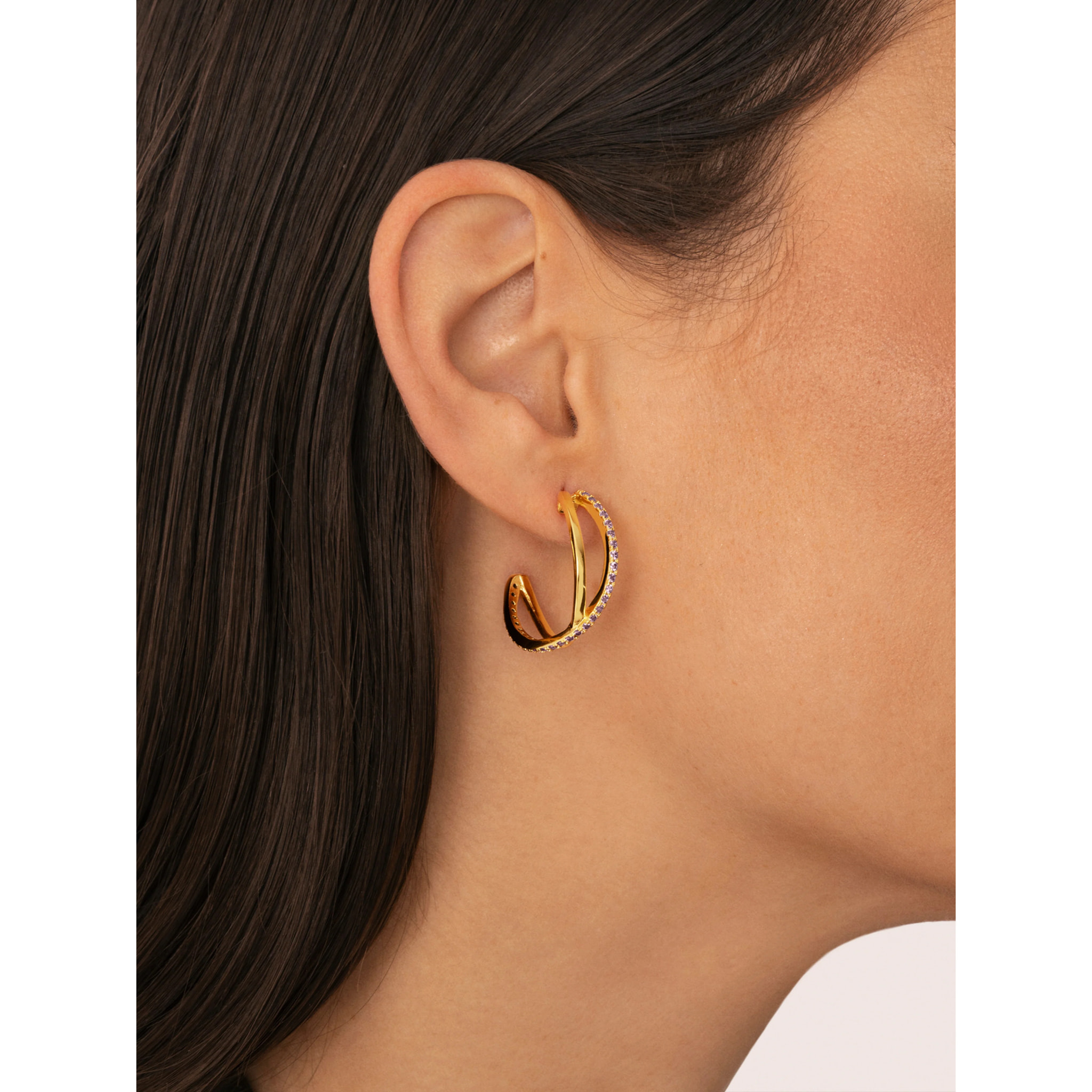 Pendientes Aro X Lavande Baño Oro