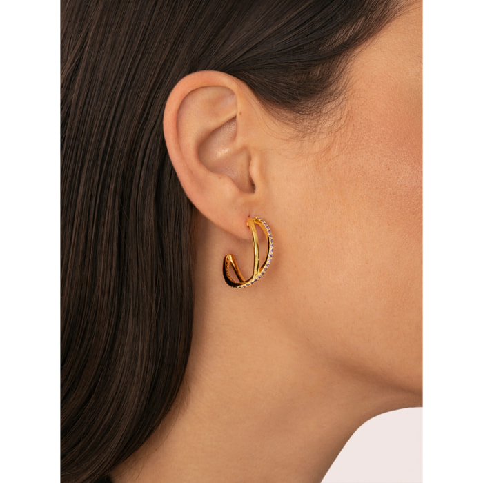 Pendientes Aro X Lavande Baño Oro