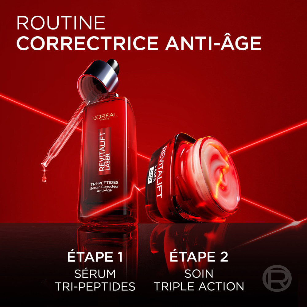 L'Oréal Paris Routine Soin Revitalift Laser Soin Anti-âge 50ml + L'Oréal Paris Revitalift Laser Sérum Correcteur Anti-Âge Tri-Pe