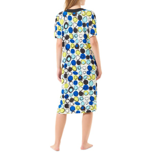 Vestido Viscosa Pico M/C