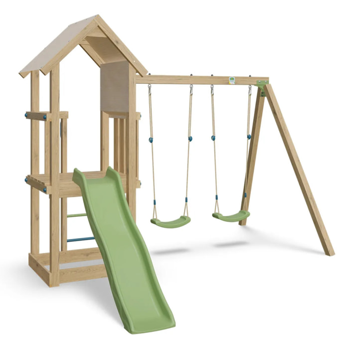 Aire de jeux bois 1,90 m EASY XPERIENCE 2 - 6 enfants