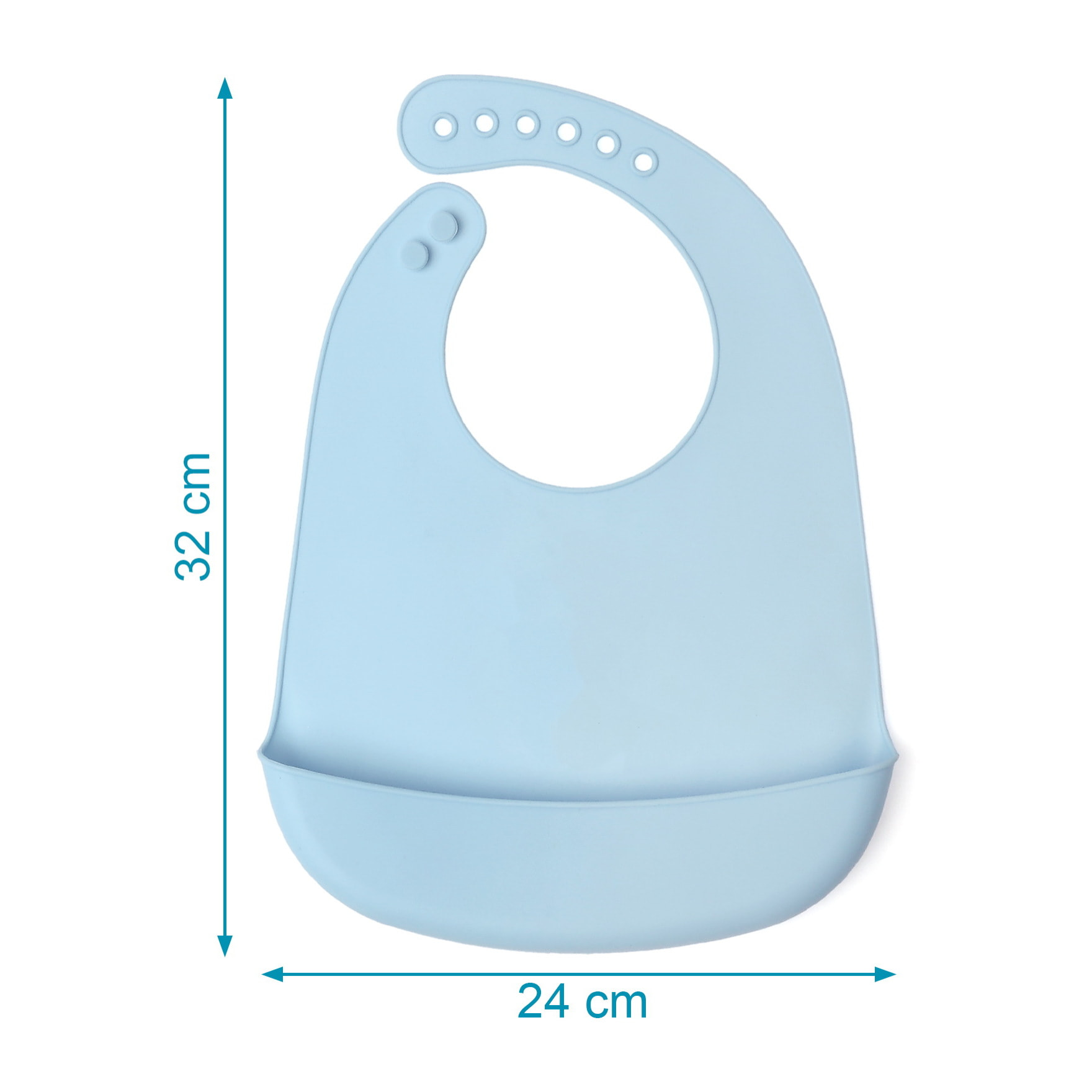 BABERO BLANDITO SILICONA AZUL