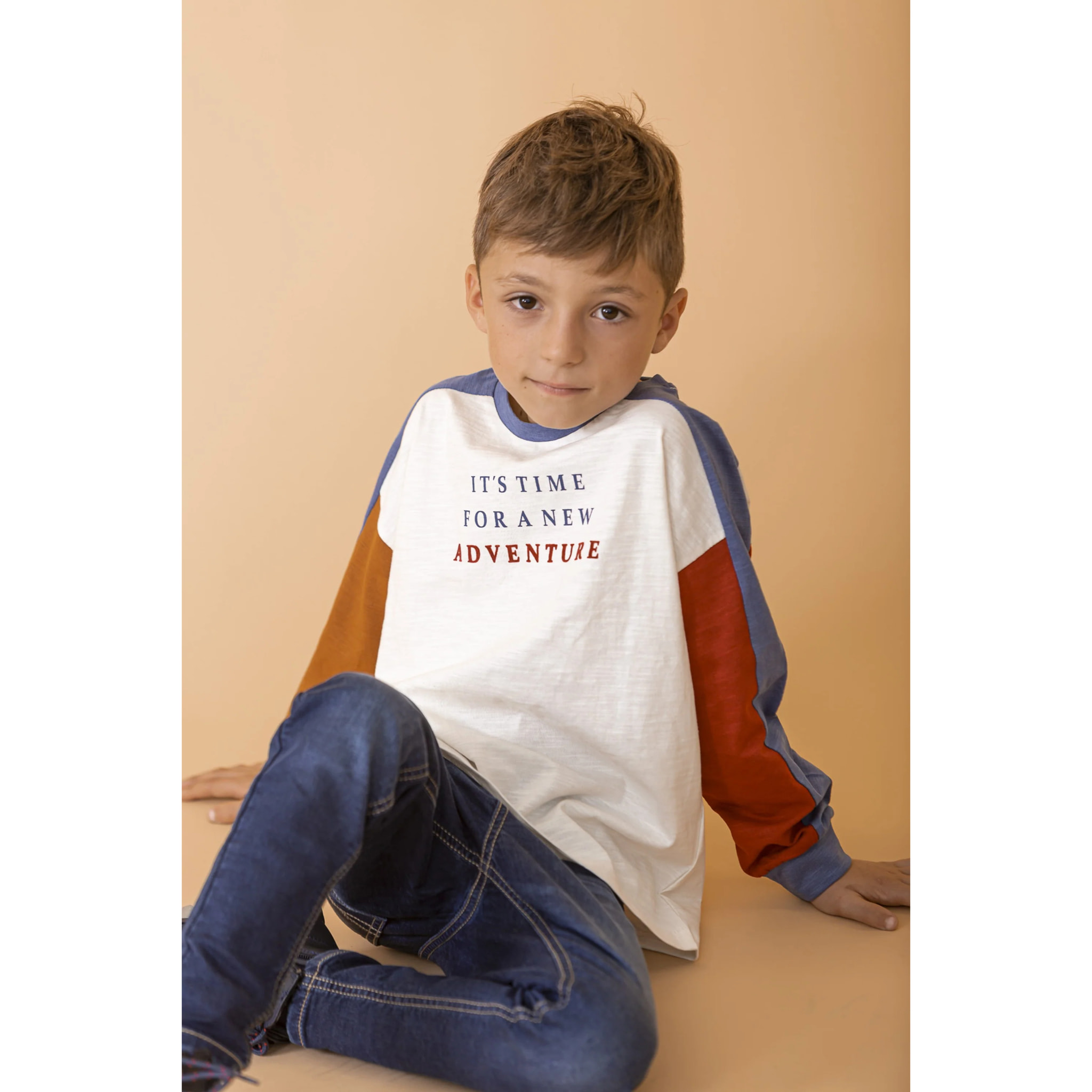 T-shirt Da Bambino A Contrasto Multicolore