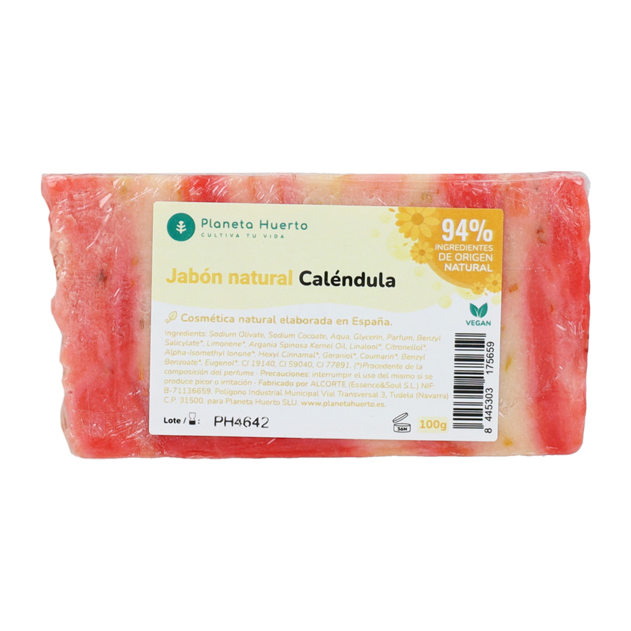 Jabón natural a base de aceite de oliva y caléndula 100 g