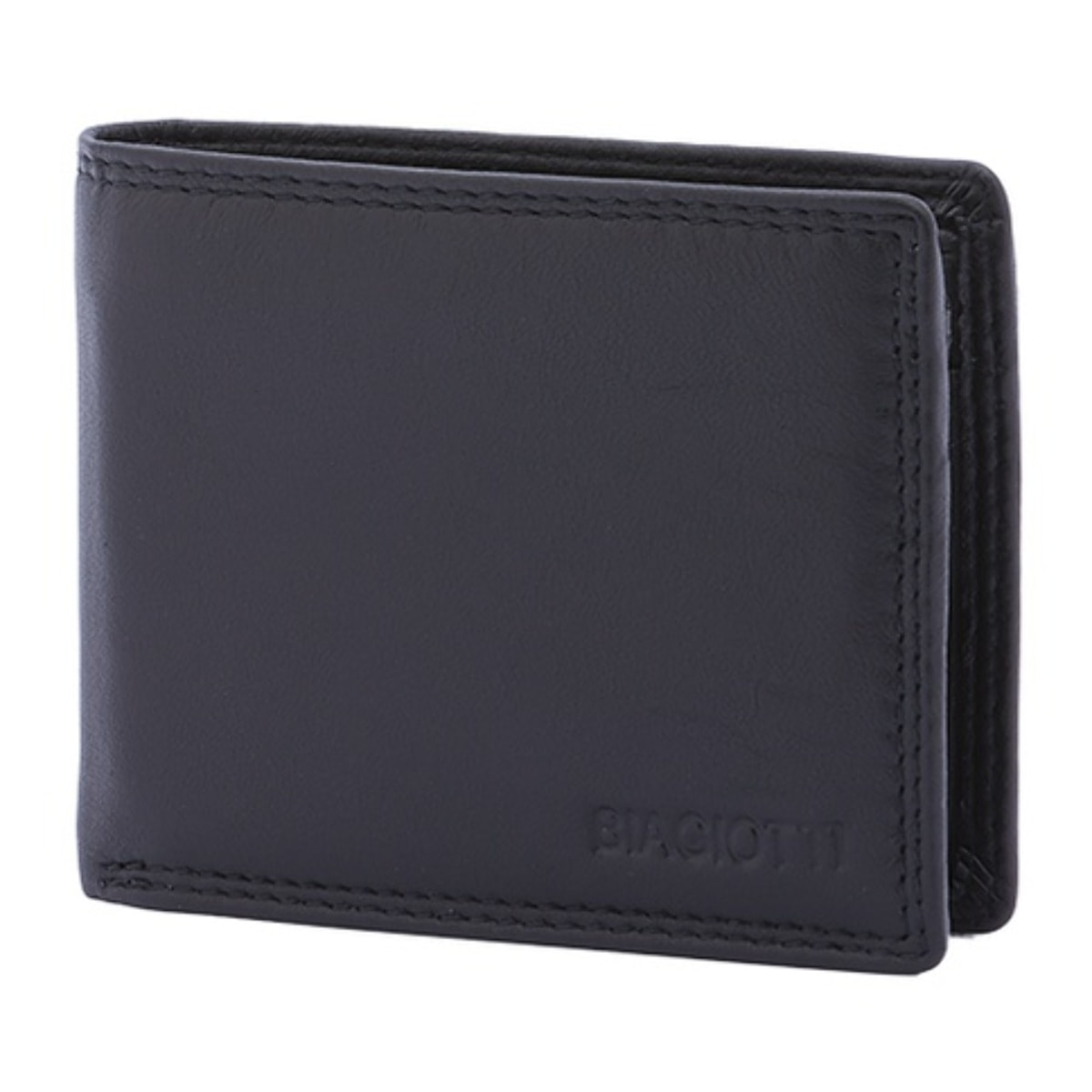 Portafoglio uomo in vera pelle - Modello False - Artigianale - 8.5 x 11.0 x 2.5 cm