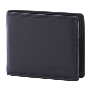 Portafoglio uomo in vera pelle - Modello False - Artigianale - 8.5 x 11.0 x 2.5 cm