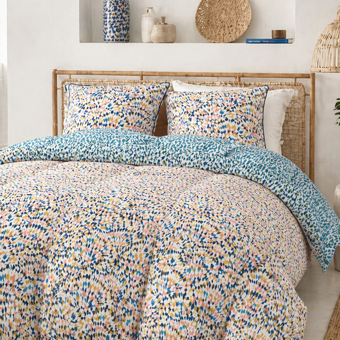 Parure Housse De Couette 3pcs 100% Coton 57 Fils ORIANE