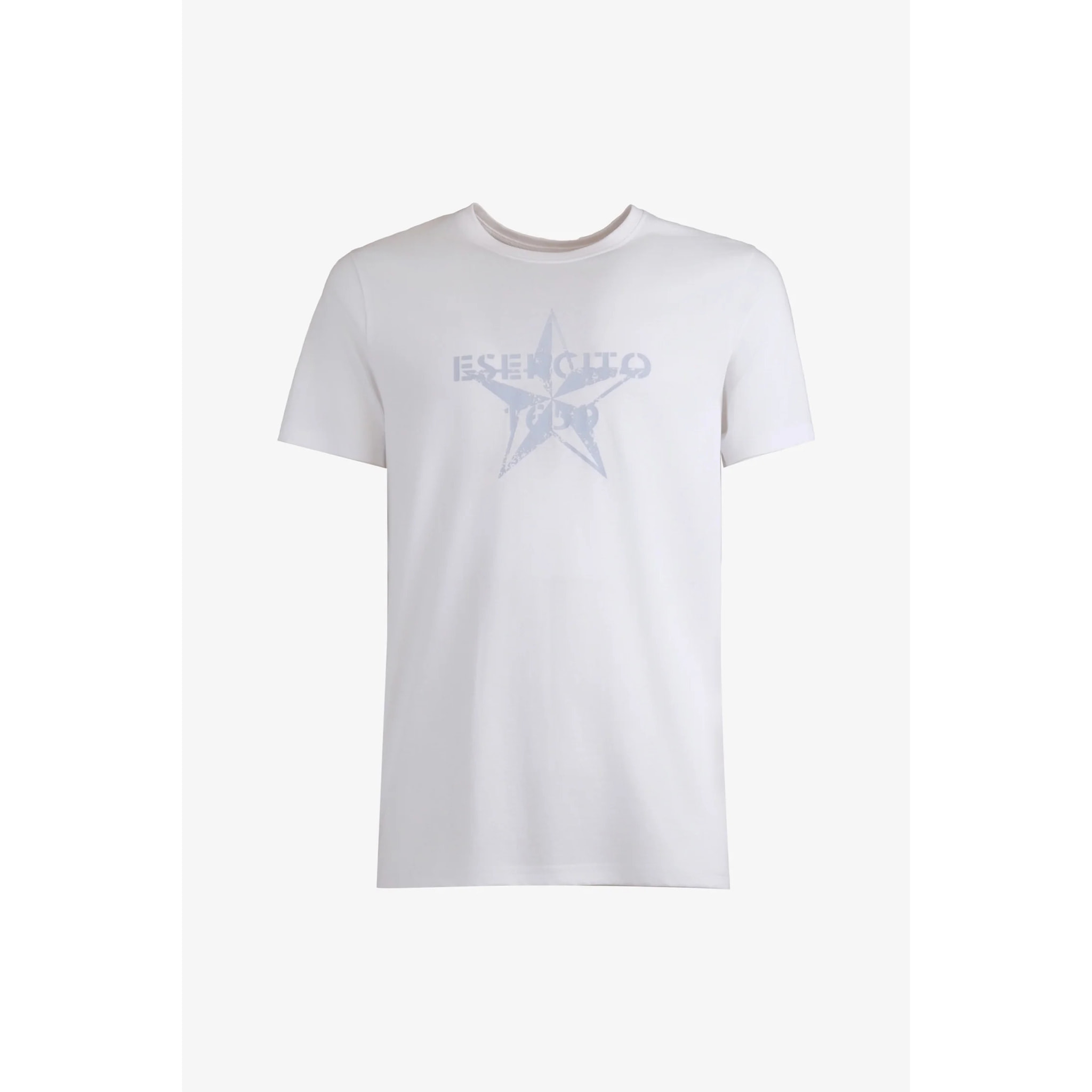 T-shirt Esercito bianca in cotone uomo