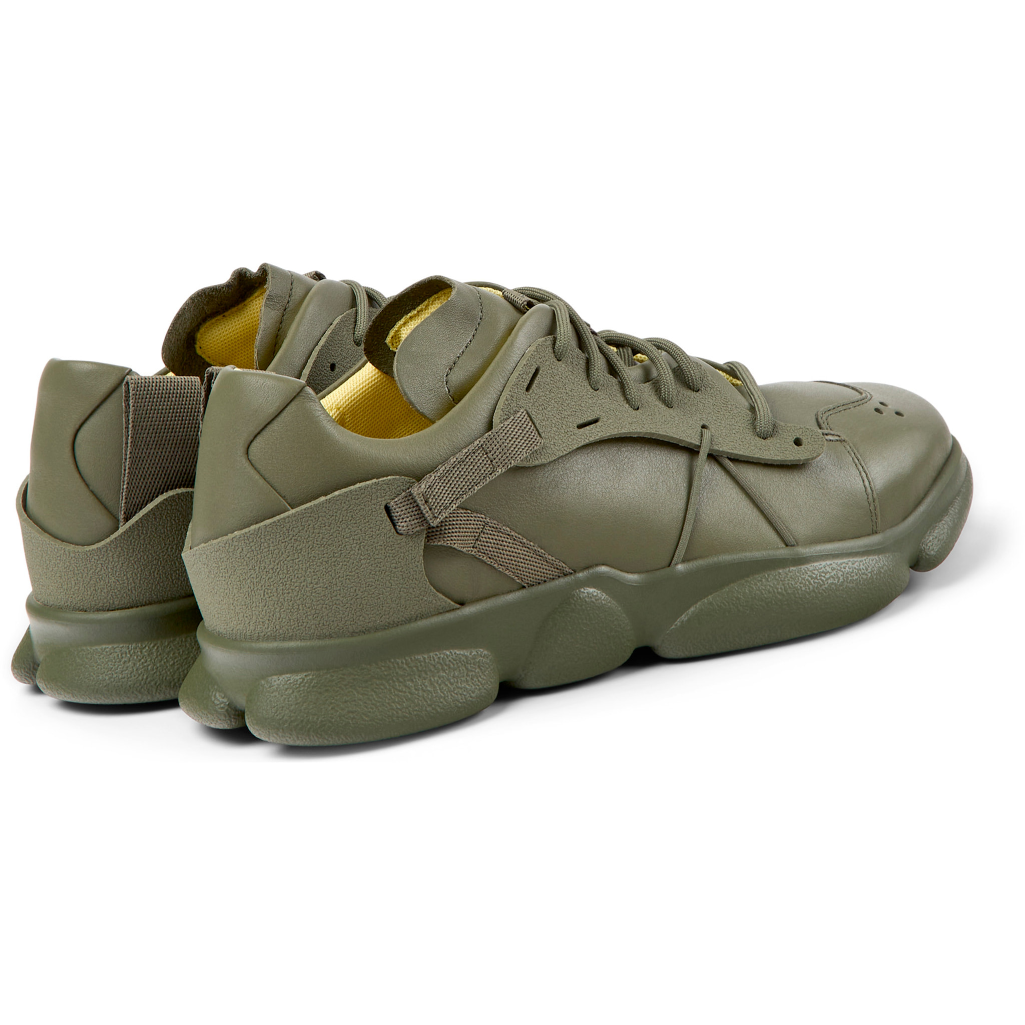 Zapatillas - CAMPER Karst - Verde - Piel lisa / Goma