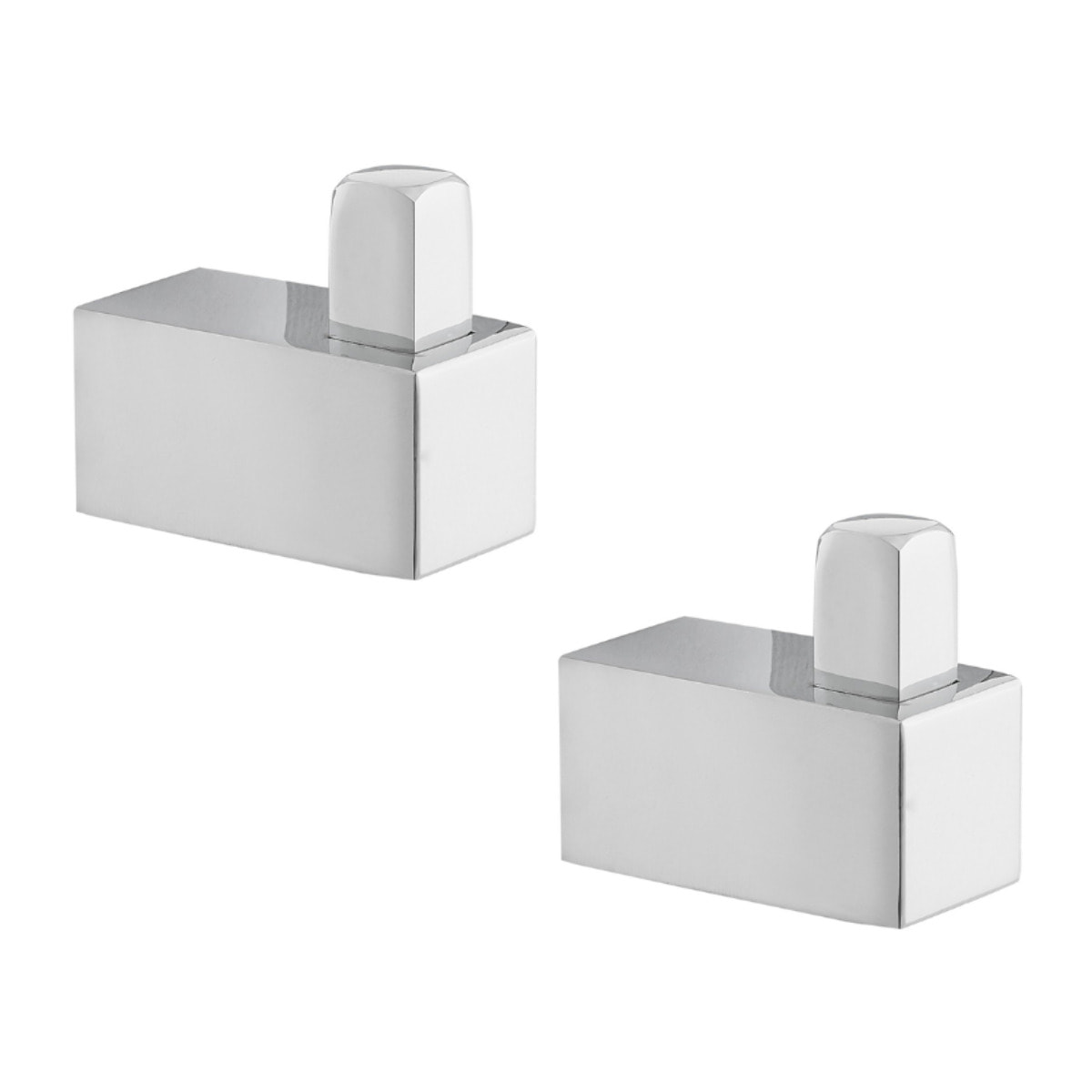 Multi set de deux crochets de salle de bain, chrome (ELEMULTI-SET1)