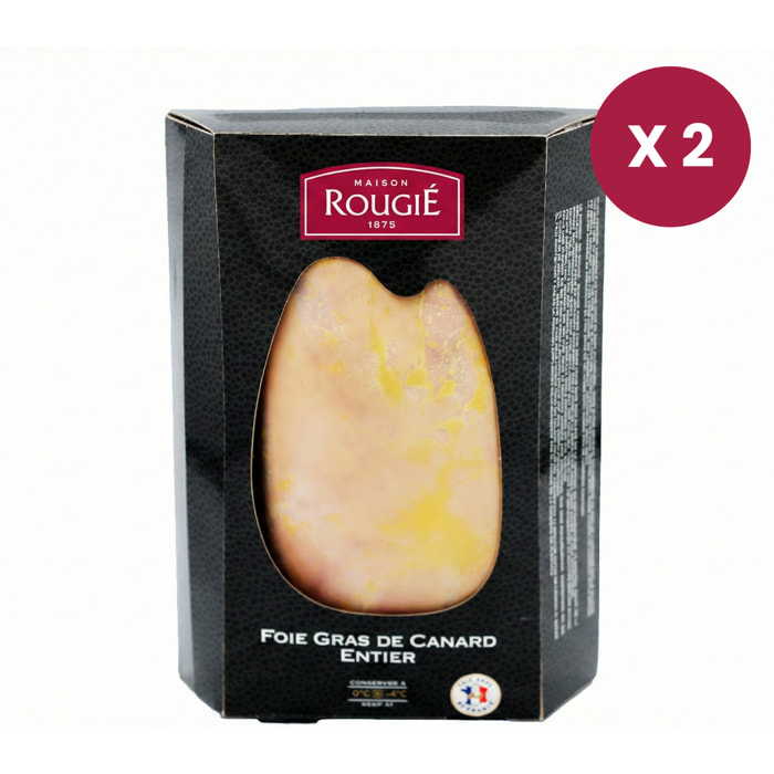 Lot de 2 - Foie Gras de Canard entier Coque 350g - mi-cuit