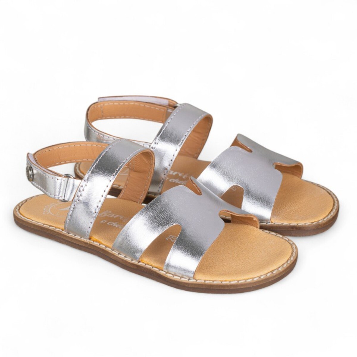 SANDALIA BAREFOOT PIEL CHETTO PALA PLATA